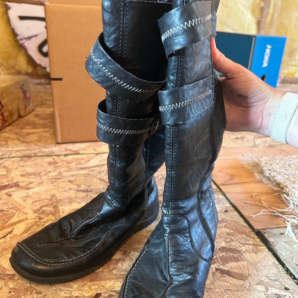 Reiner black knee high boots